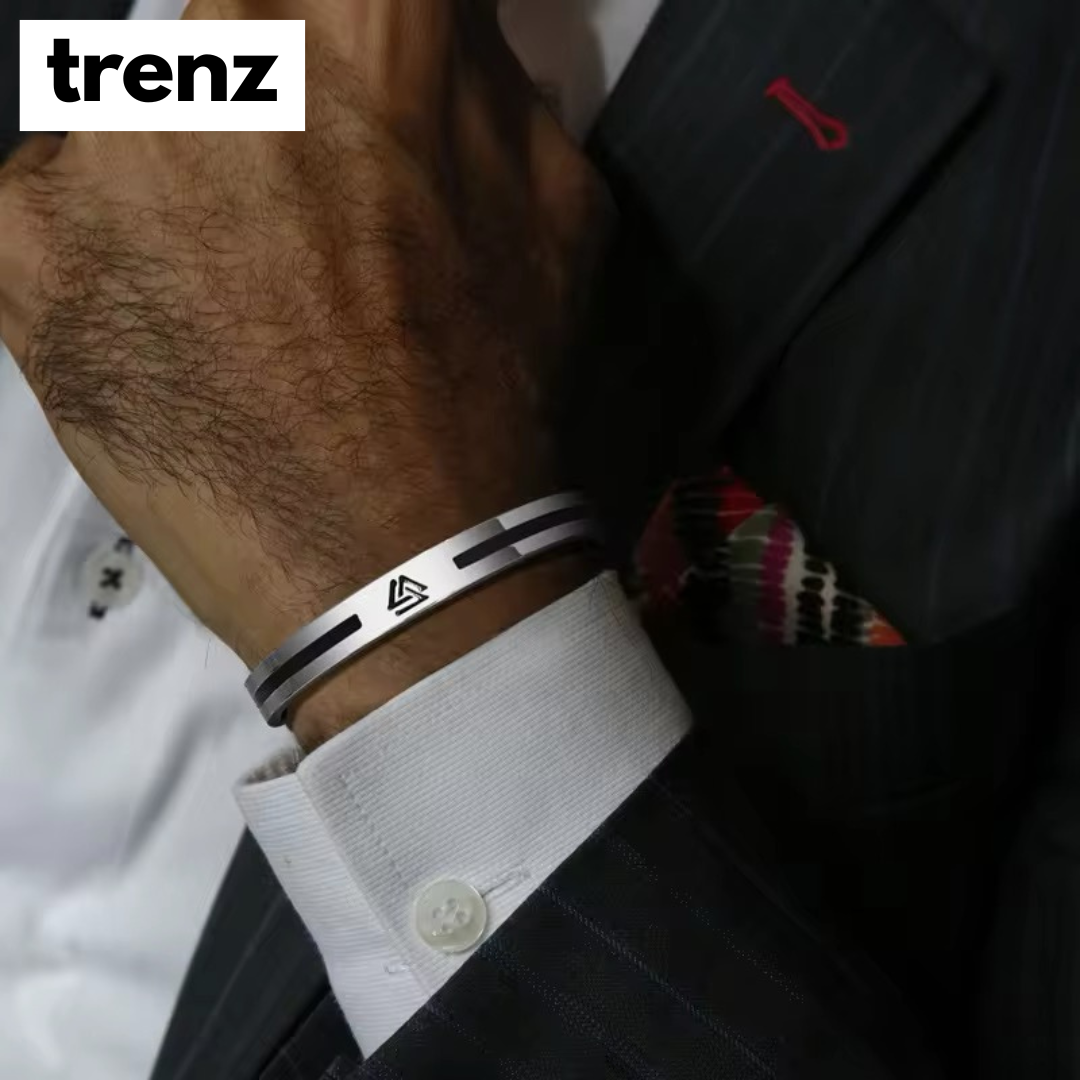 Stainless Steel Minimalist Cuff Bracelet For Gentleman