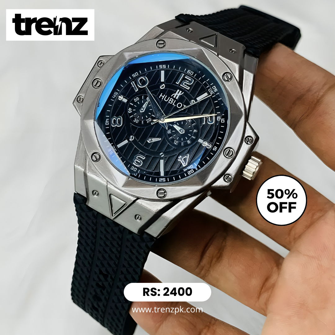 Elegant Men's Formal Analogue Watch - Leather Strap
