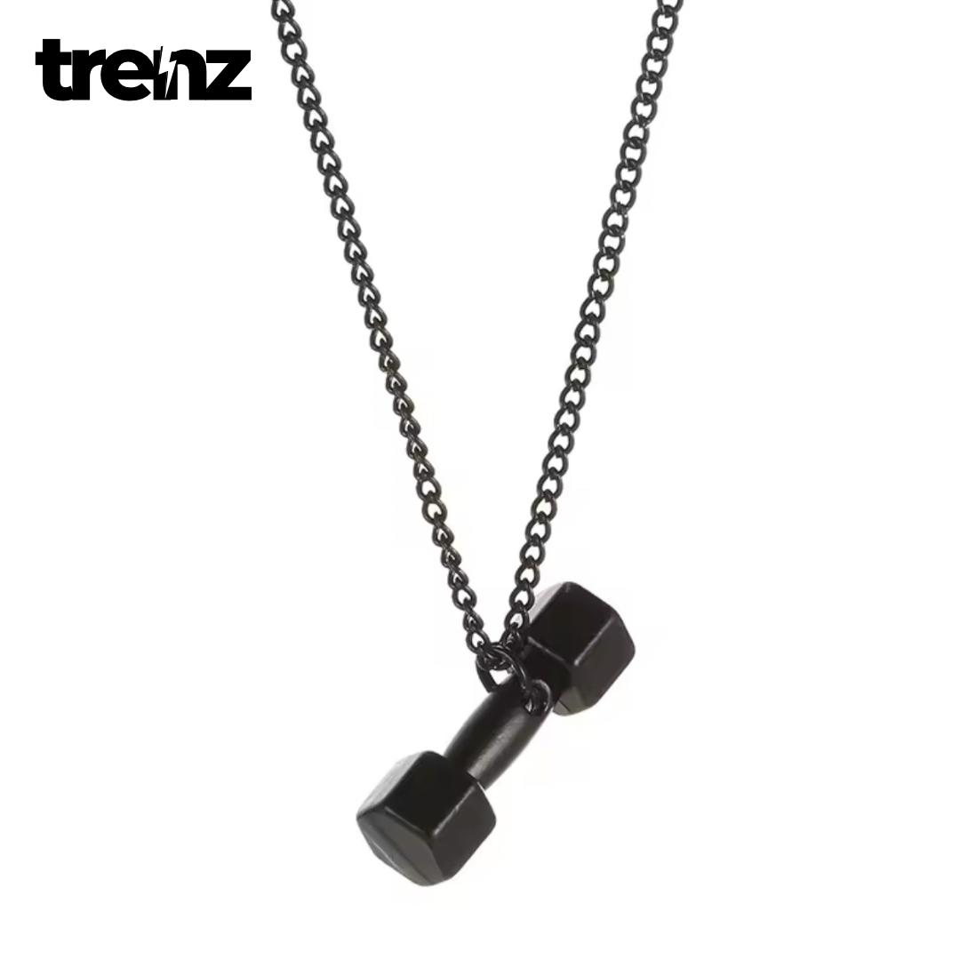 Gym Dumbbell Pendant With High Quality Chain