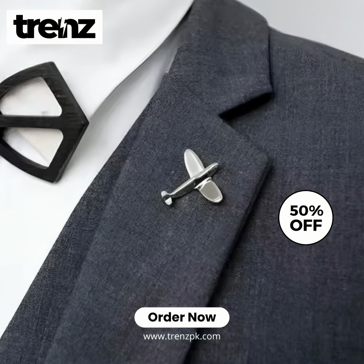 New Plane Brooch for Men's Suits - Modern Aviation Lapel Pin