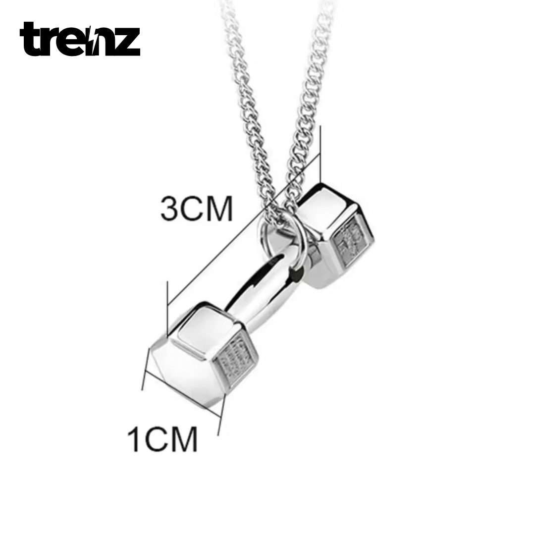 Gym Dumbbell Pendant With High Quality Chain