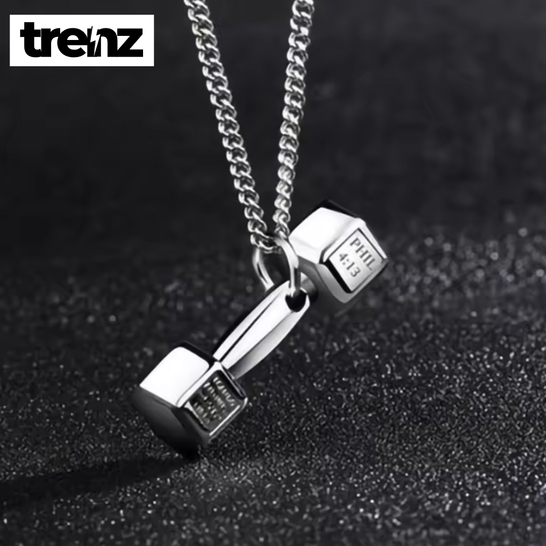 Gym Dumbbell Pendant With High Quality Chain