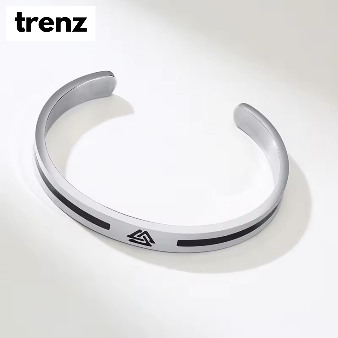 Stainless Steel Minimalist Cuff Bracelet For Gentleman