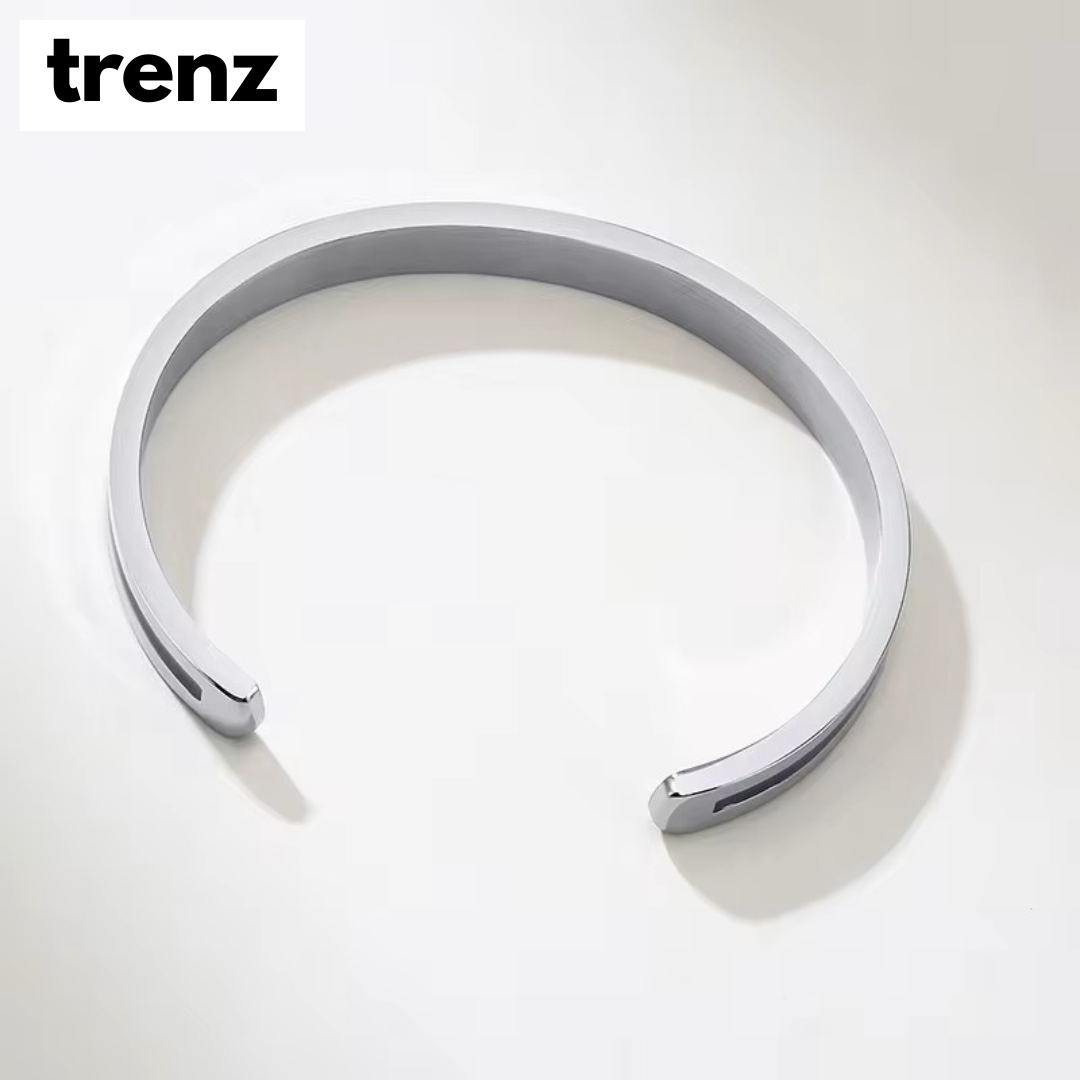 Stainless Steel Minimalist Cuff Bracelet For Gentleman