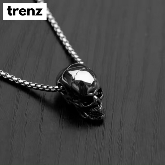 Vintage Skull Pendant Stainless Necklace for Men