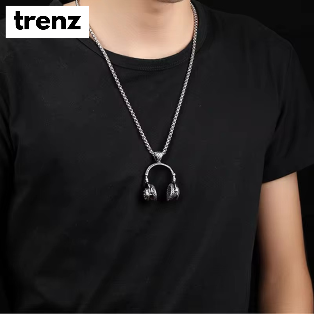 Headphone Pendant Necklace for Men