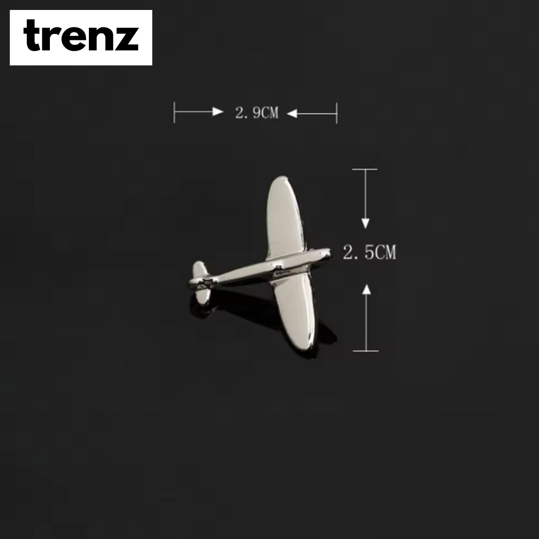 New Plane Brooch for Men's Suits - Modern Aviation Lapel Pin