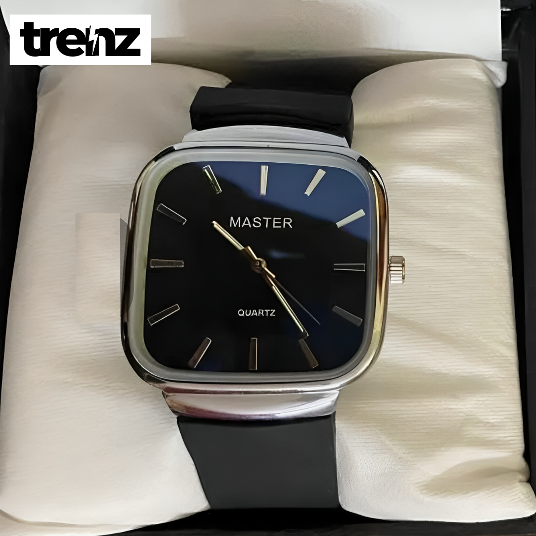 Classy Timepiece with Minimalist Design - Leather Strap Watch